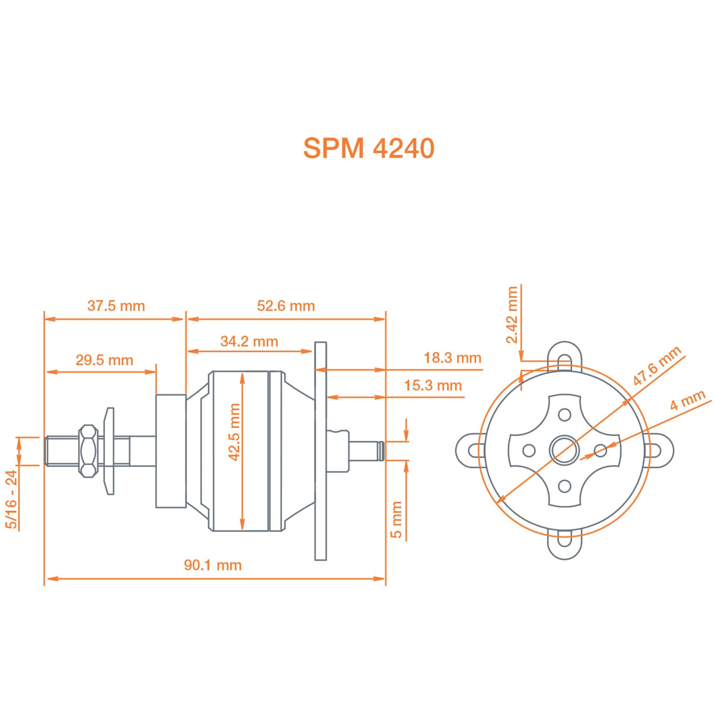 Spektrum Avian SPMXAM4670 4240-800kV Outrunner Brushless Motor