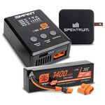 Smart Powerstage Bundle: 1400mAh 2S 30C LiPo Battery (IC2) / S100 Charger / 65W Power Block / Adapter