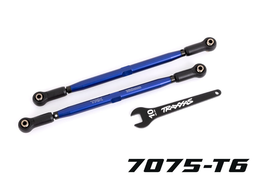 7897X  Traxxas Toe Links Front Blue Aluminum