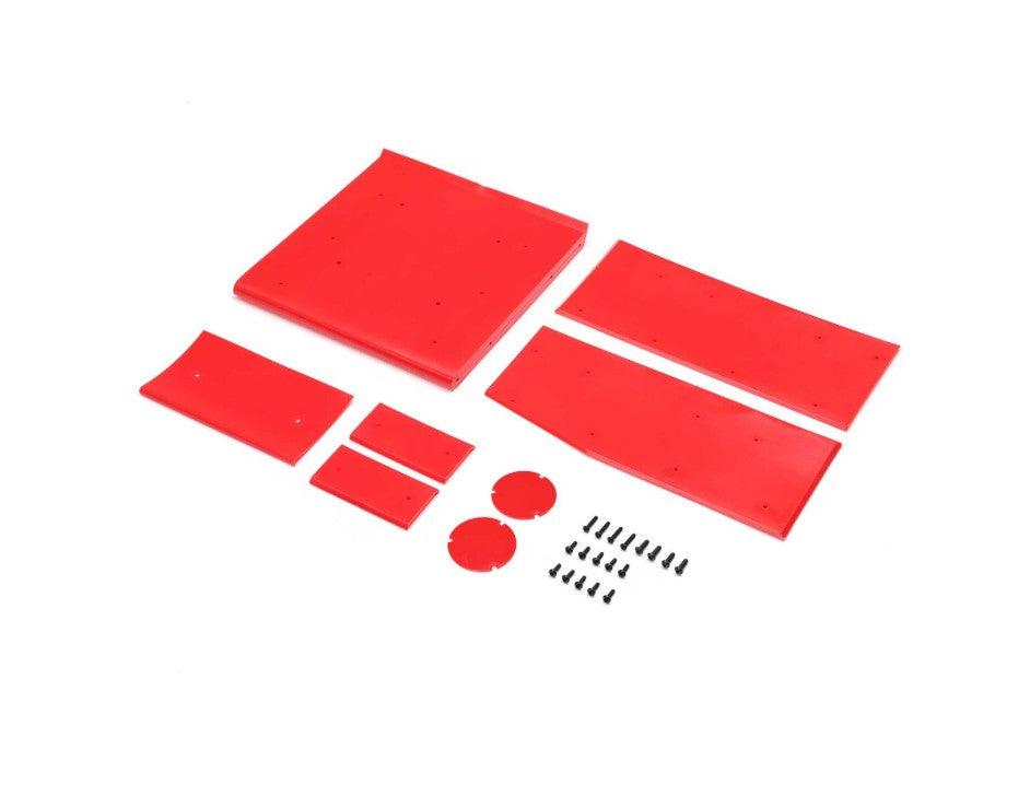 Losi Wing Panel Set, Red: 22S Sprint