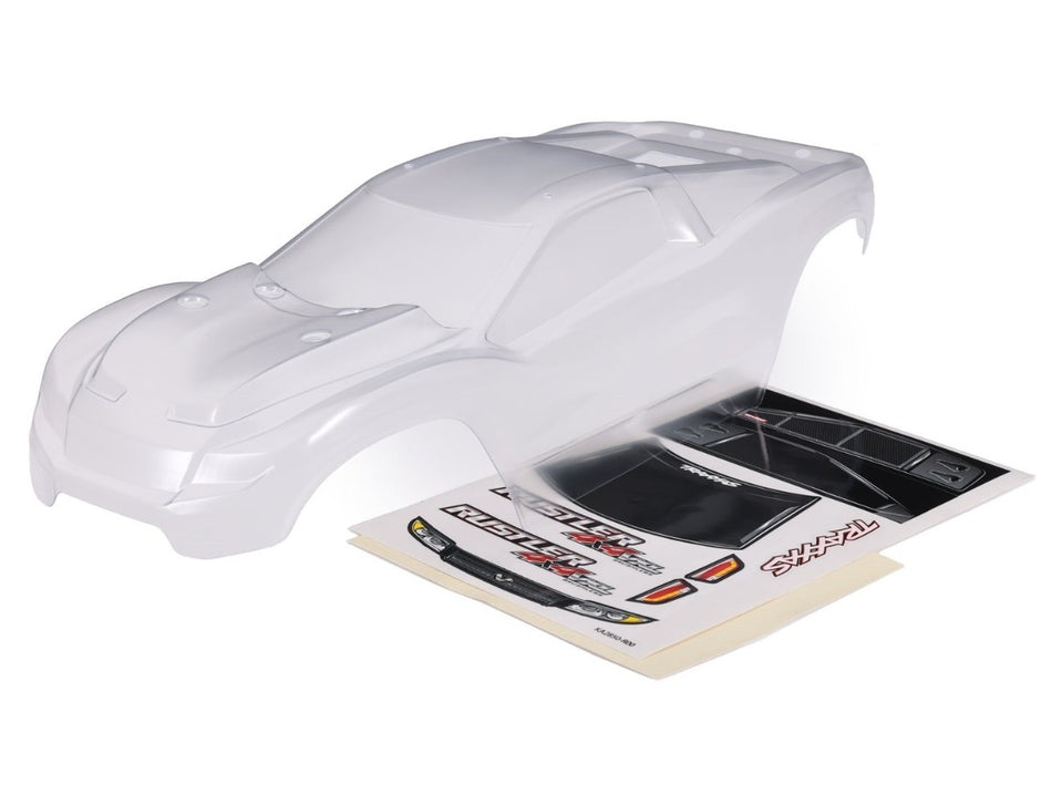 6740 Traxxas Rustler 4X4 Clipless Clear Body
