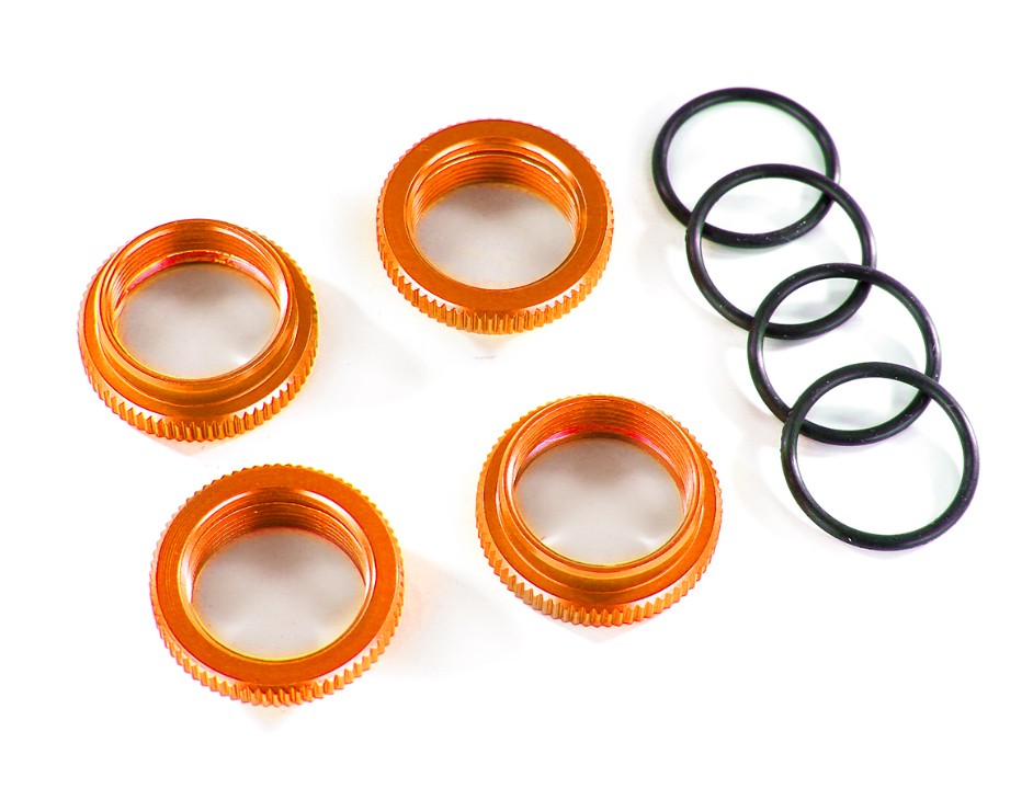 8968A Traxxas Orange Aluminum GT-Maxx Spring Retainers (4)