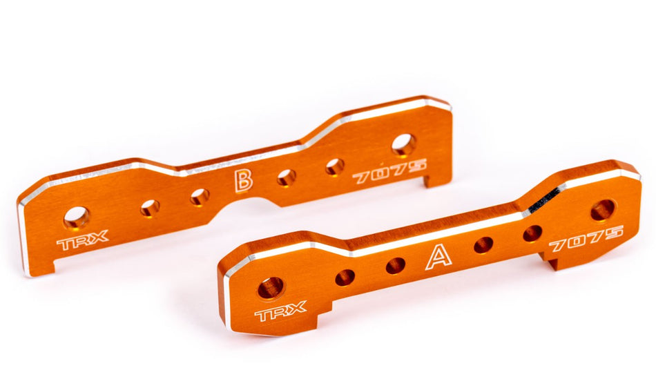 9629T Traxxas Orange 7075-T6 Aluminum Sledge Front Tie Bars