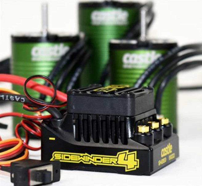 Castle Sidewinder 4 Sensorless Waterproof ESC & 1412-3200kv Sensored Motor Combo (5mm Shaft)