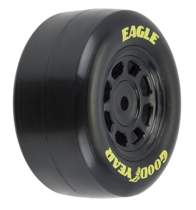 Pro-Line Goodyear Eagle Tire F/R MTD Steel Racing Wheels Black for Losi NASCAR
