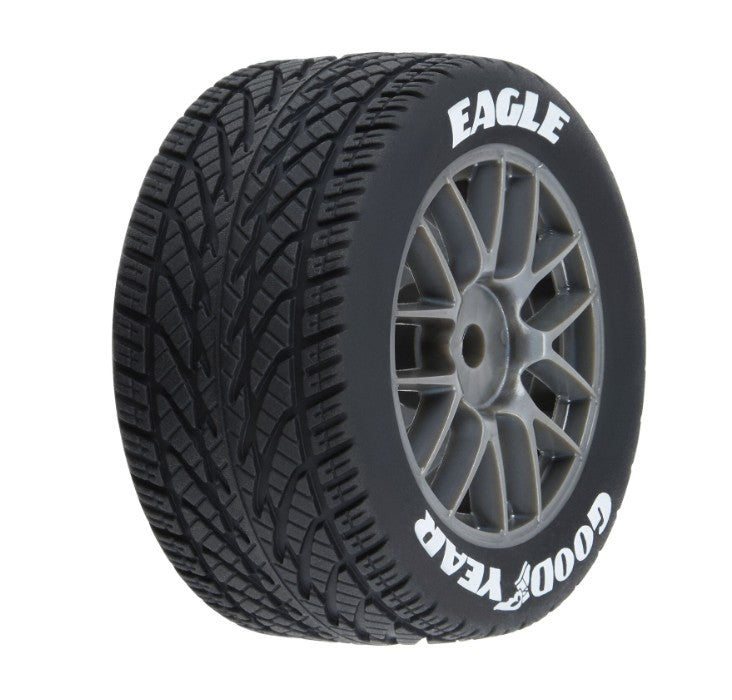 Pro-Line Goodyear Eagle Rain Tire F/R MTD Gray for Losi NASCAR Racecar (4)