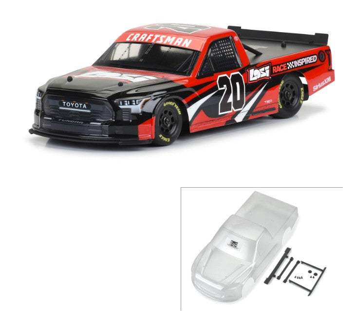 Pro-Line Pre-Cut 2024 Toyota Tundra NASCAR Truck Series Clear Body for Losi NASCAR