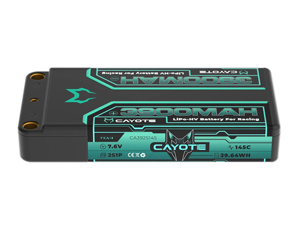 Cayote 2S 145C LCG Shorty LiHV Battery (7.6V/3900mAh) w/5mm Bullets