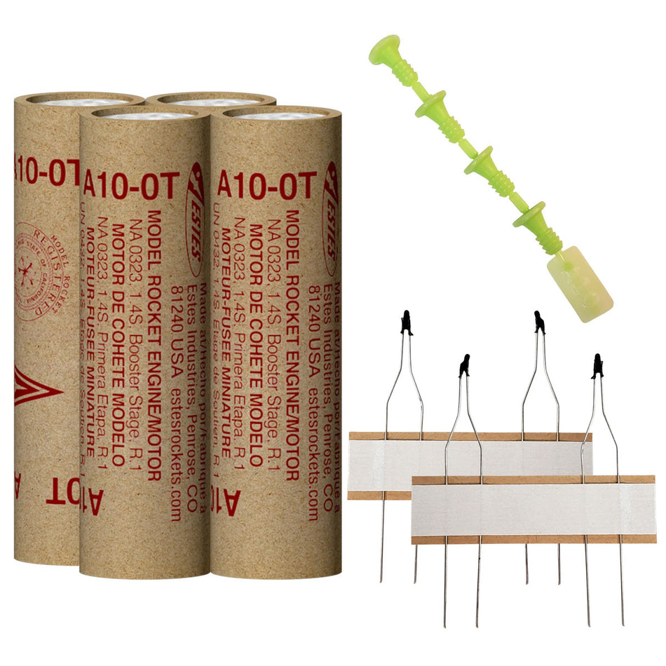 Estes A10-0T Model Rocket Engines, (4pk)