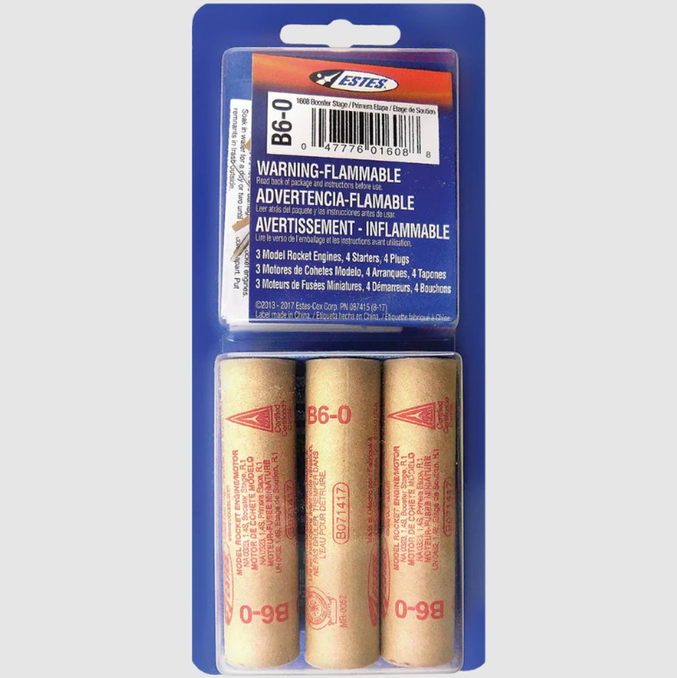 Estes B6-0 Model Rocket Engines (3pk)