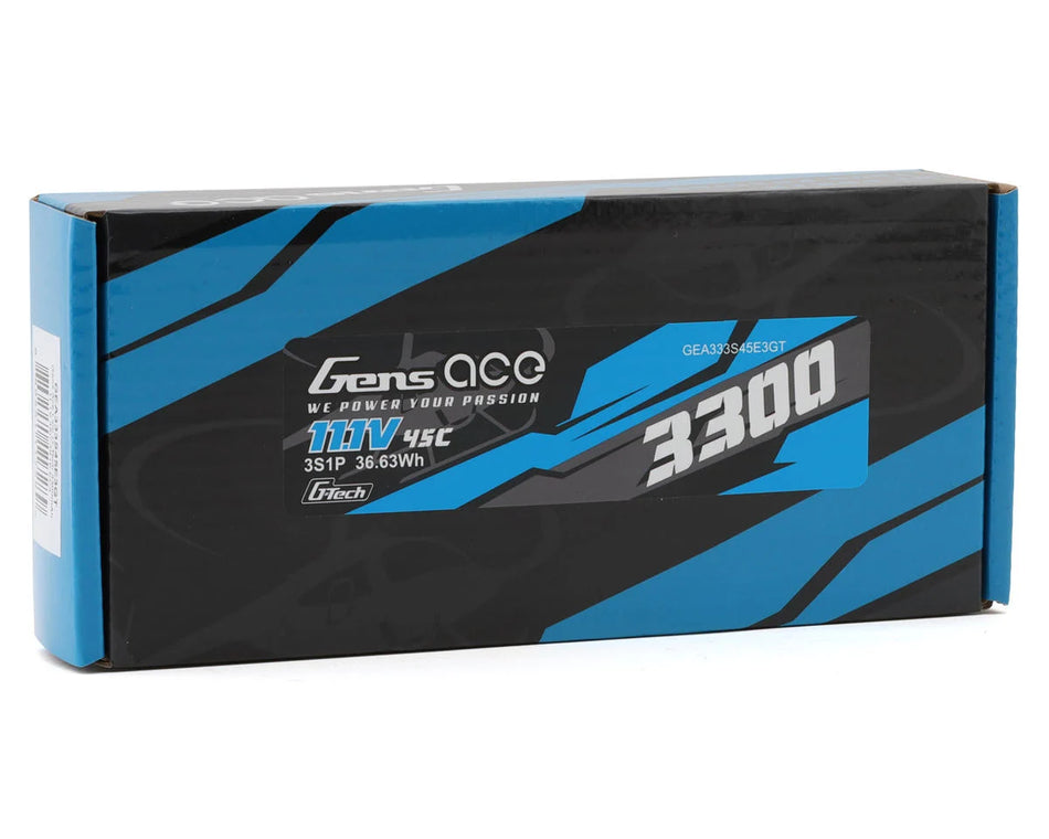 Gens Ace GEA333S45E3GT G-Tech Smart 3S LiPo 11.1V 3300mAh 45C Battery EC3