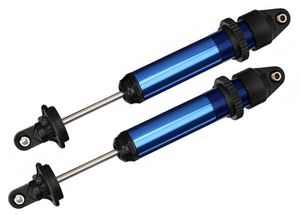 7761 Traxxas Blue Aluminum Long GTX Shocks (2)