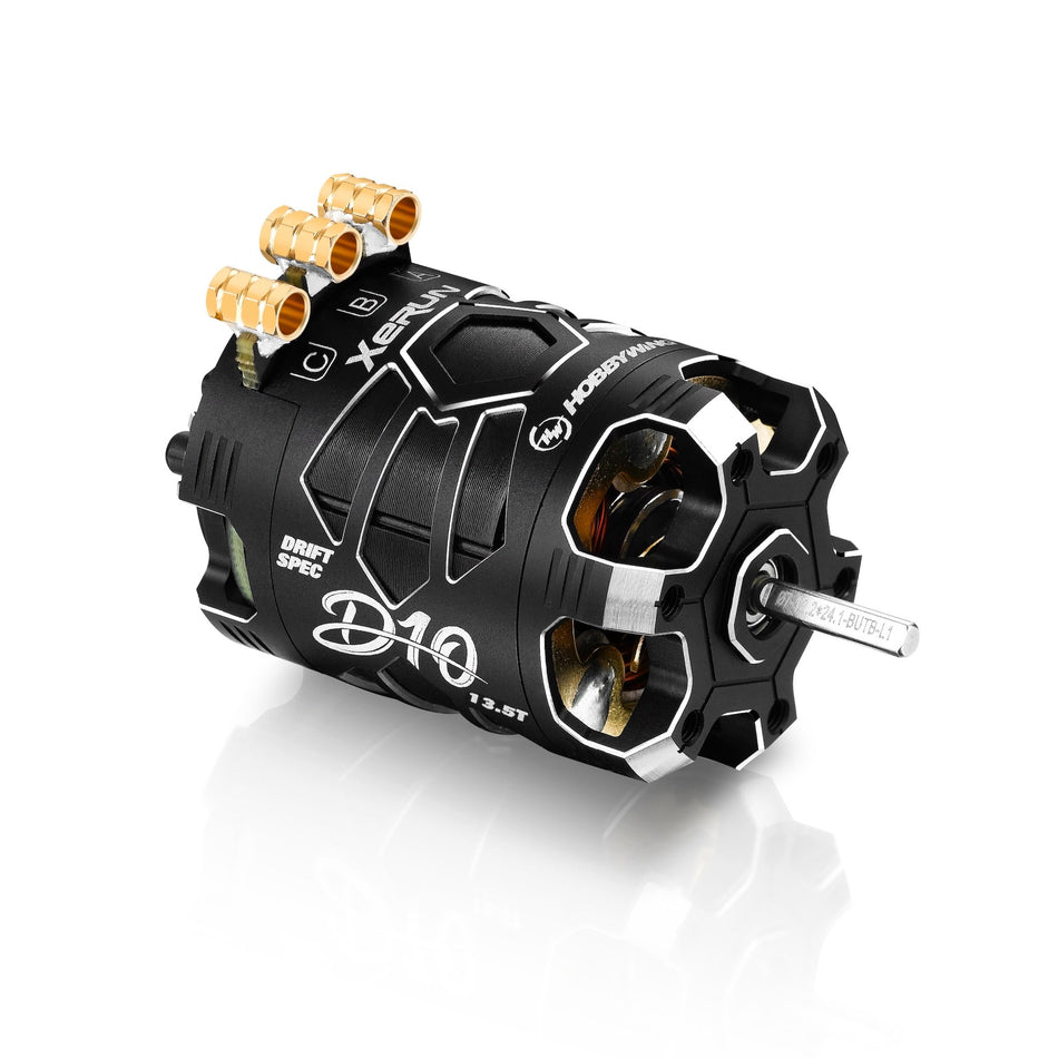 Hobbywing 30401137 Xerun D10 Brushless Drift Motor, 13.5T 2900kv, Stealth Edition (Black)