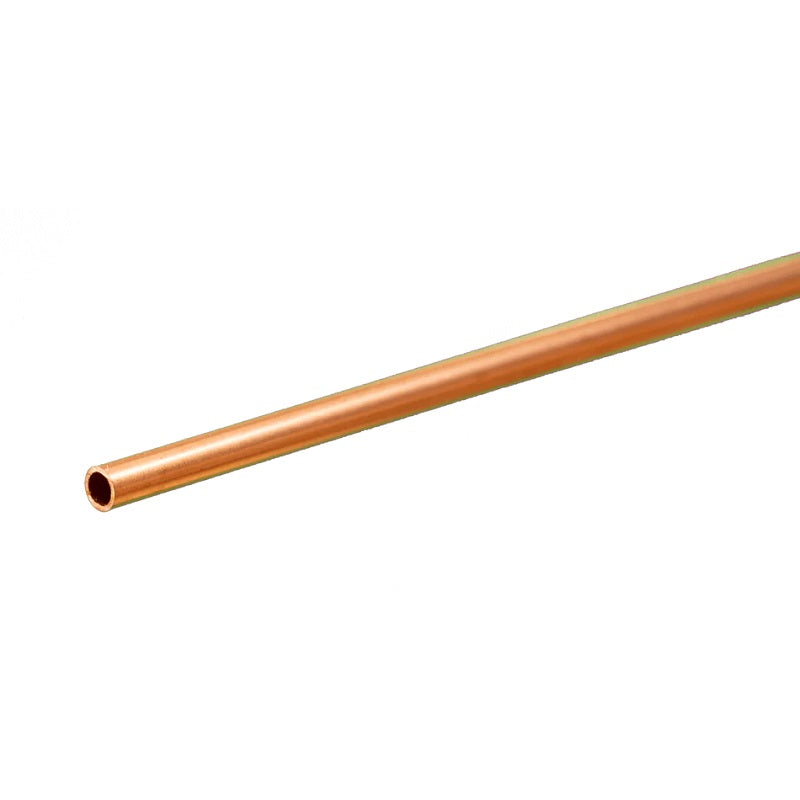 Round Copper Tube: 1/8" OD x 0.014" Wall x 12" Long