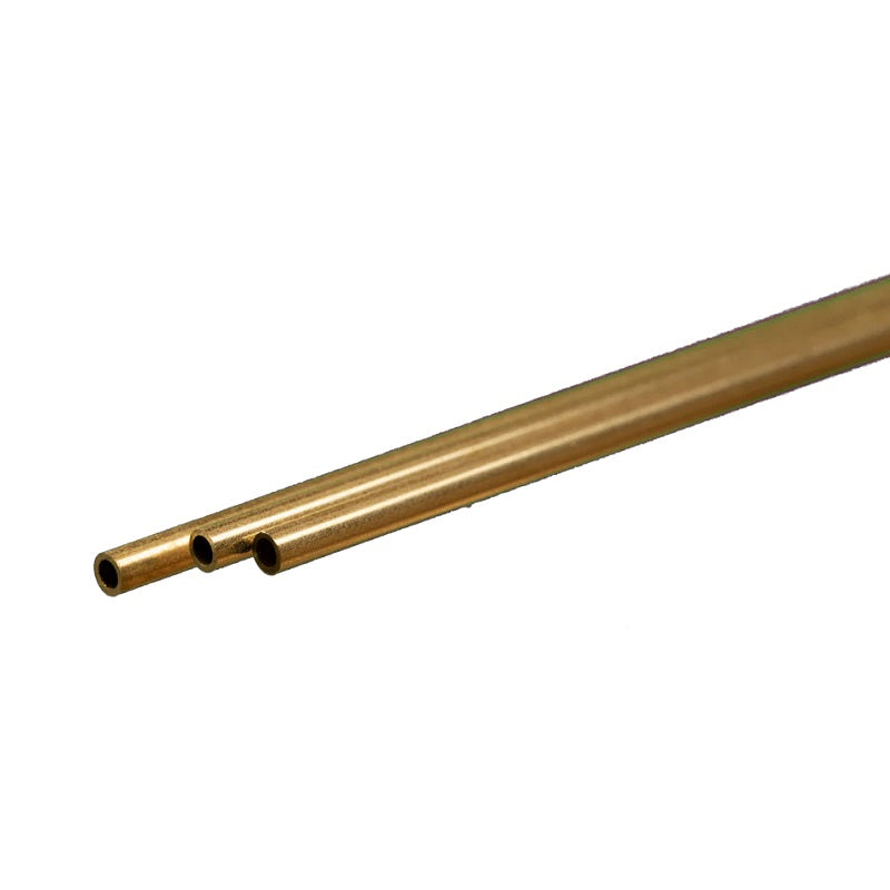 Round Brass Tube: 3/32" OD x 0.014" Wall x 12" Long