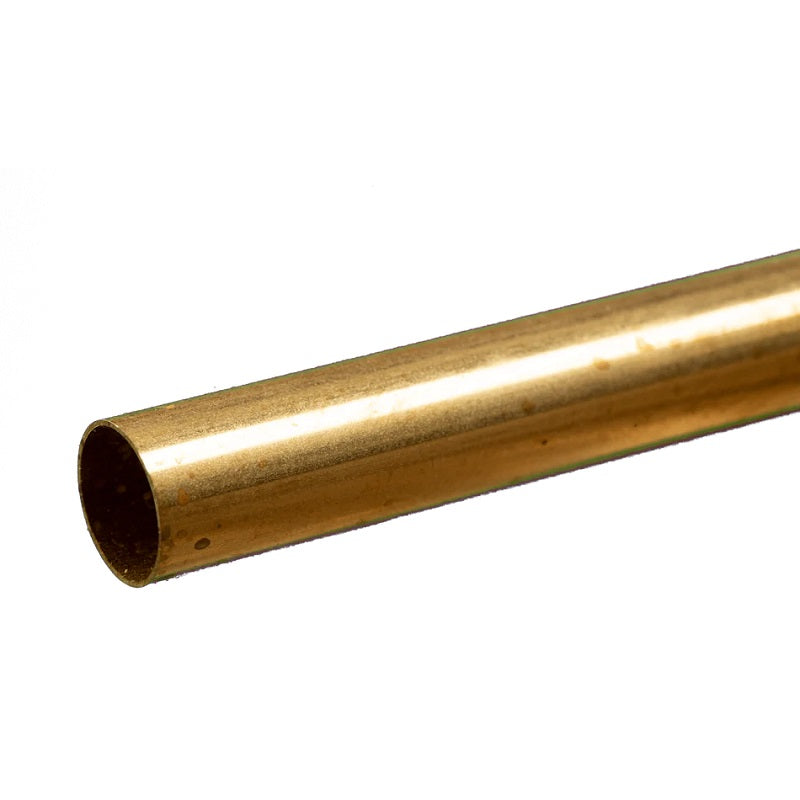 Round Brass Tube: 19/32" OD x 0.014" Wall x 12" Long