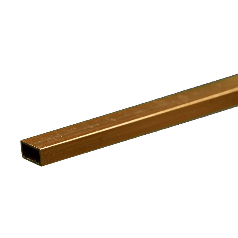 Rectangular Brass Tube: 1/8" X 1/4" x 0.014" Wall x 12" Long