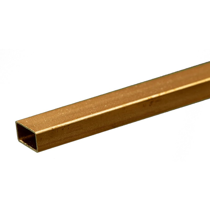 Rectangular Brass Tube: 3/16" X 3/8" x 0.014" Wall x 12" Long