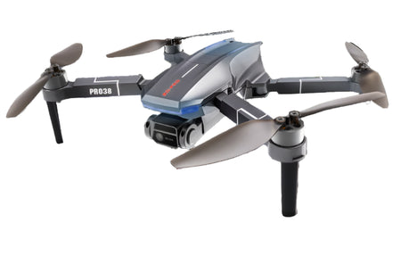 Brushless drone with propellers on a white background