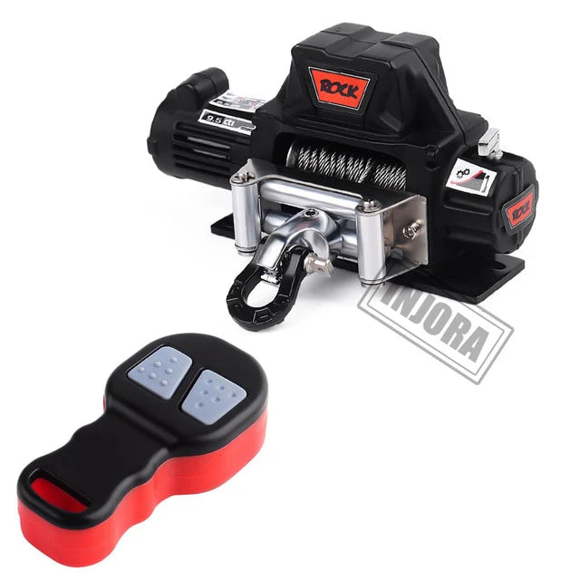 INJORA Metal Automatic Winch Wireless Remote Controller System for 1/10 RC Crawler