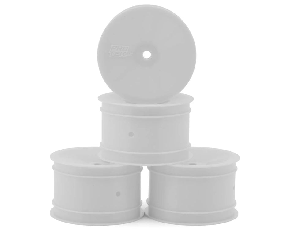 ProTek RC 2.2" Concave Rear 1/10 Buggy Wheels (White) (4) (12mm Hex)