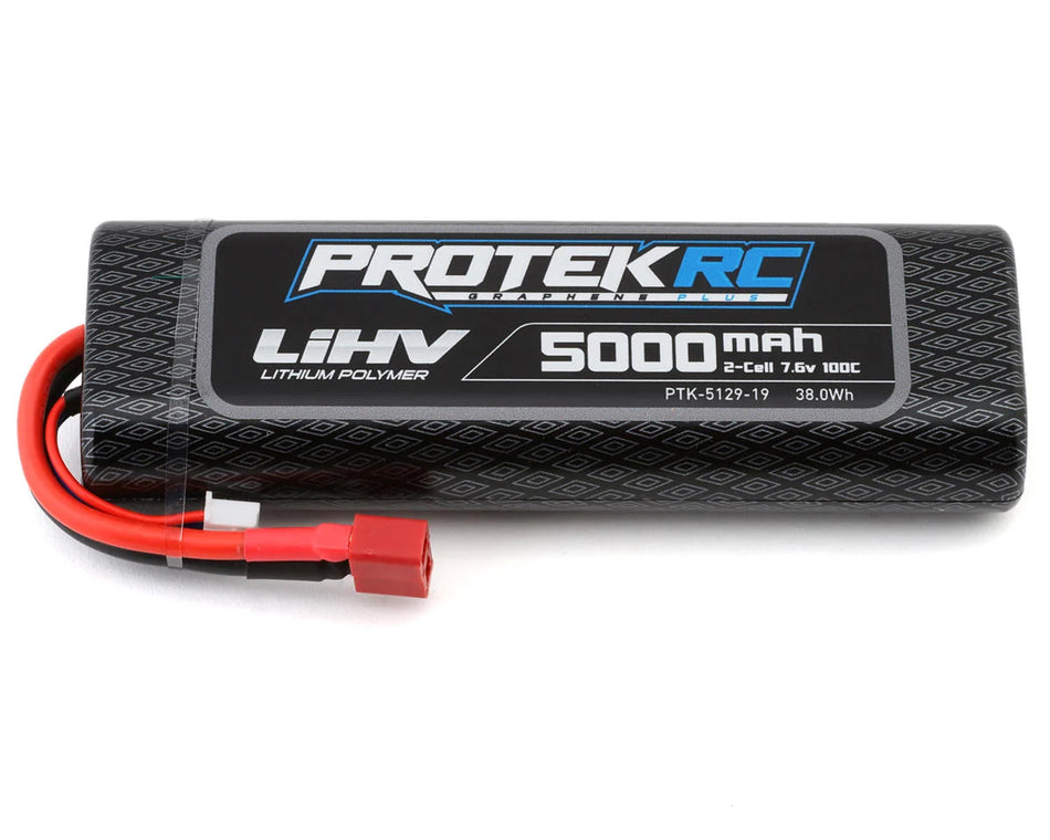 ProTek RC 2S 100C Si-Graphene + HV LiPo Stick Pack TCS Battery (7.6V/5000mAh) w/T-Style Connector