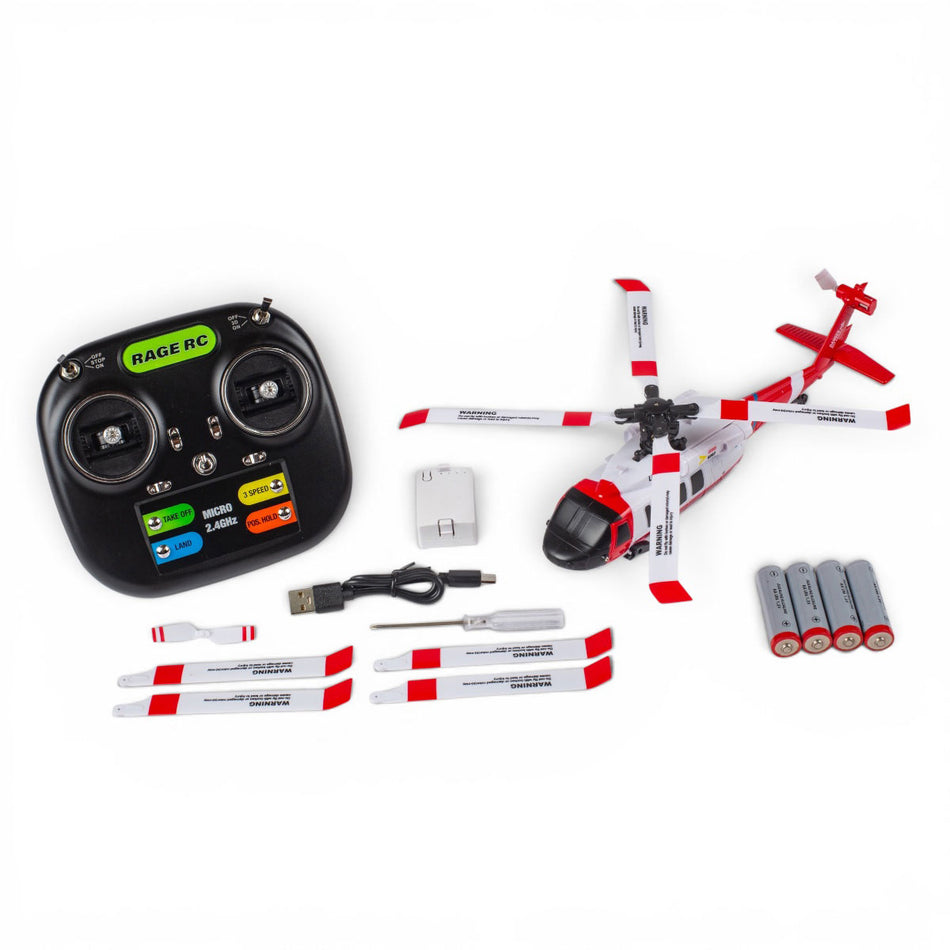 Rage RC Hero-Copter BL 4-Blade Brushless RTF Helicopter Coast Guard