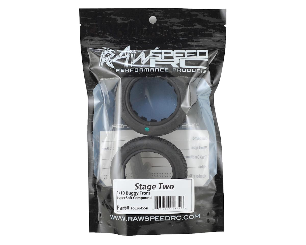 Raw Speed RC Stage Two 2.2" 1/10 2WD Front Buggy Tires (2) (Super Soft)