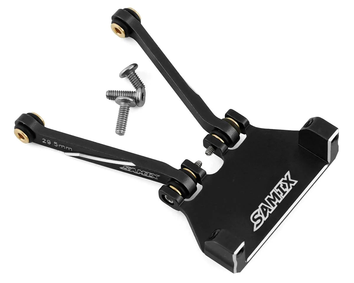 Samix SCX24 Aluminum 4-Link Servo Mount w/29.5mm Links (Black) (EcoPower/Emax)