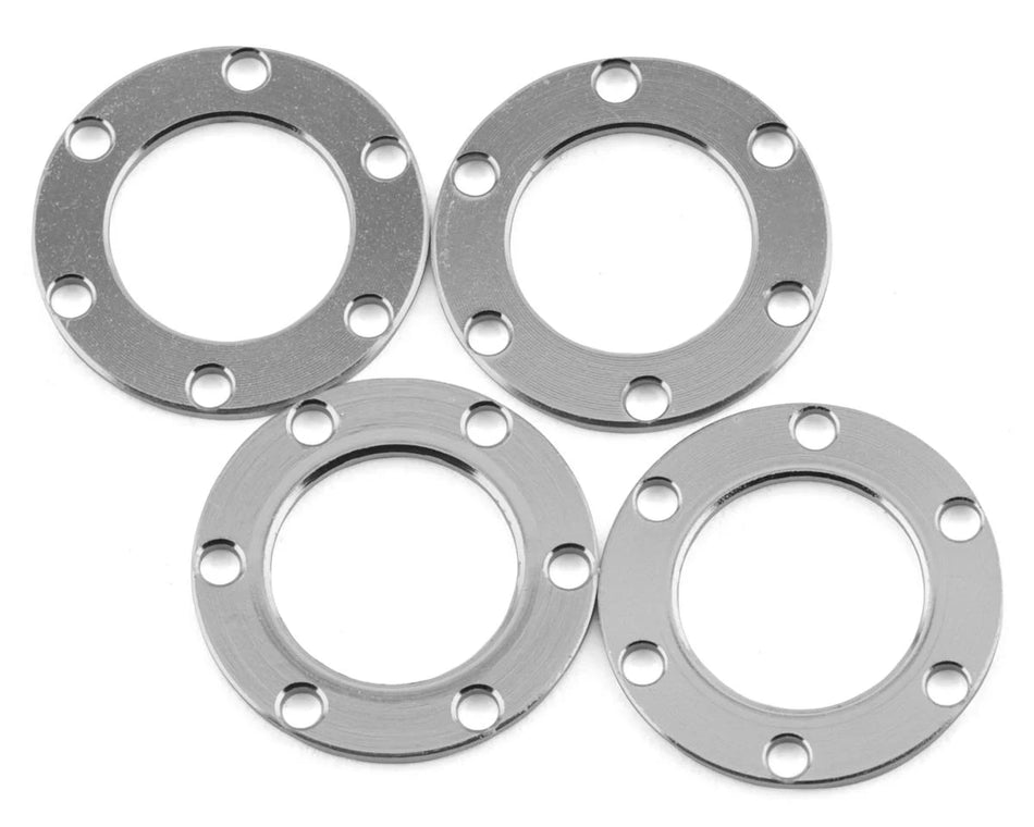 Samix Aluminum/Brass Bead-lock Wheels for Traxxas TRX-4M (Red) (4) (35g) (Adj. Offset)