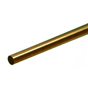Round Brass Rod: 1/8" OD x 12" Long
