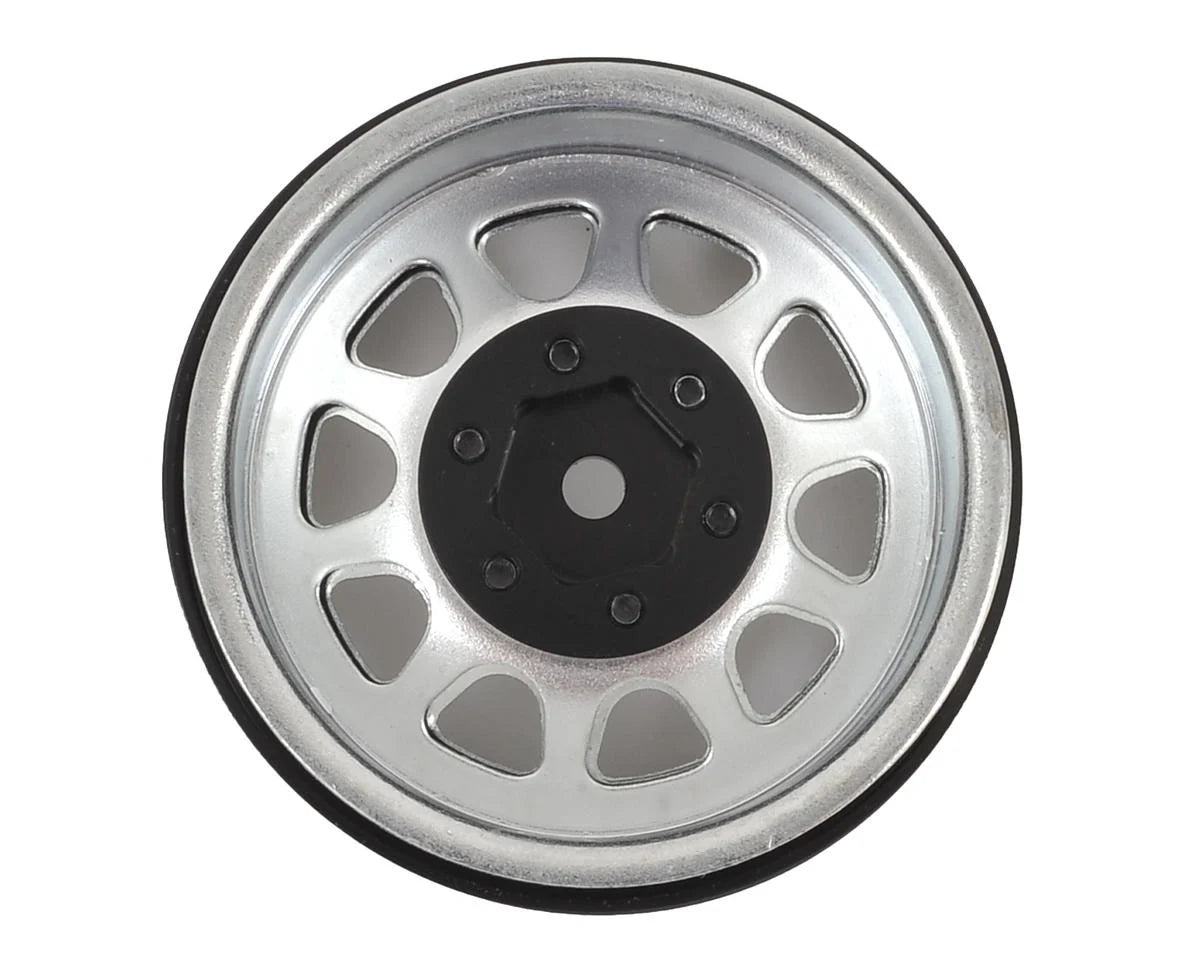 SSD RC D Hole 1.9" Steel Beadlock Crawler Wheels (Silver) (2)