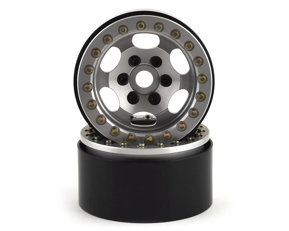 SSD RC SSD00324 1.9" Rugged Beadlock Wheels (Silver) (2)