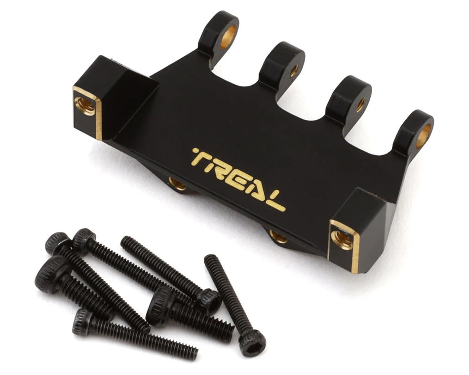 Treal Hobby Axial SCX24 Brass Servo Mount (Black) (EcoPower/Emax) (8.7g)