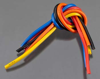 10 Gauge Super Flexible Wire - 1' ea. Black, Red, Blue, Yellow, Orange