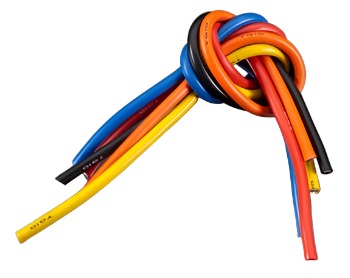 10 Gauge Super Flexible Wire - 1' ea. Black, Red, Blue, Yellow, Orange