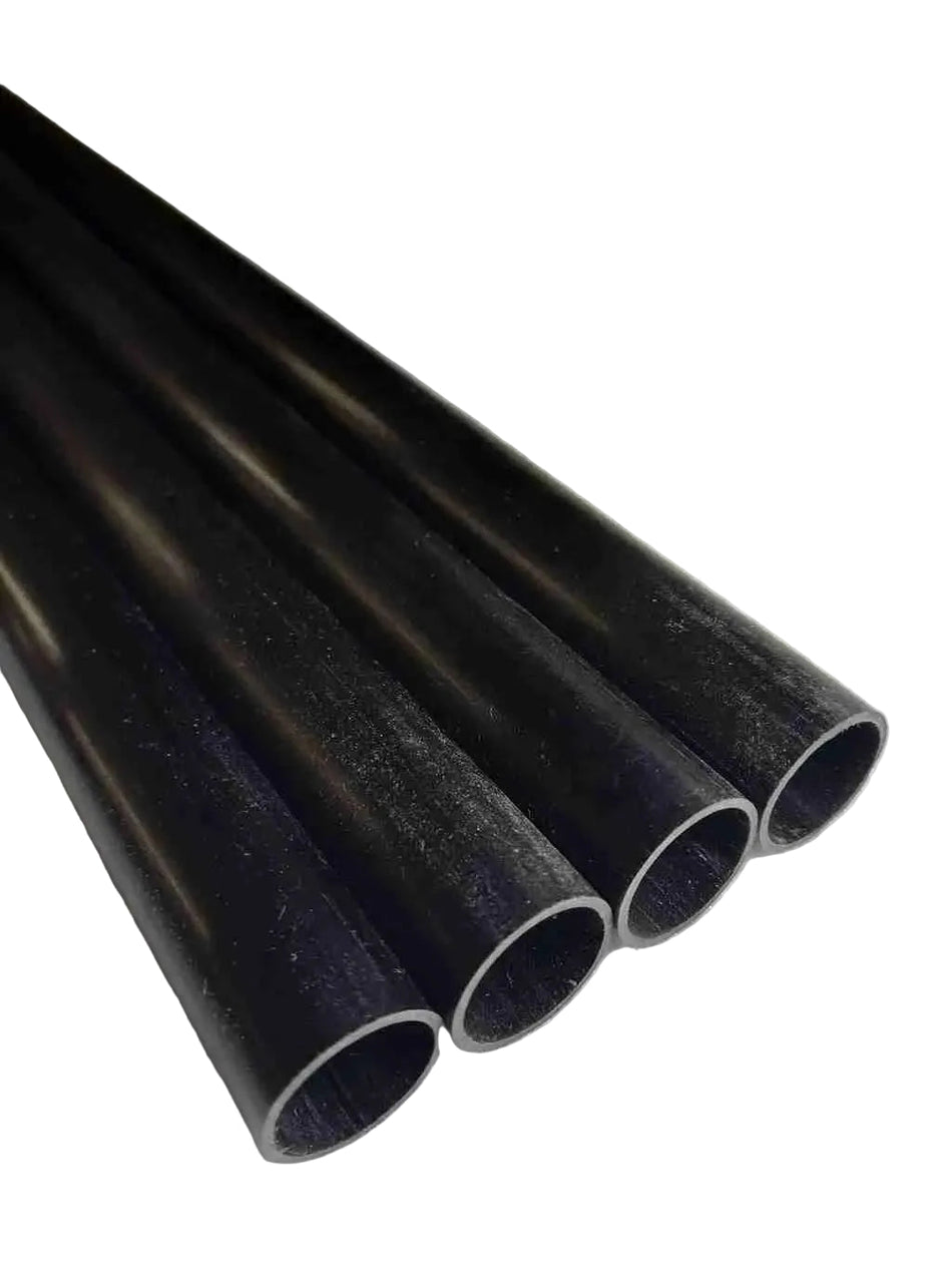 Carbon fiber tubes with dimensions 20mm x 18mm on a white background