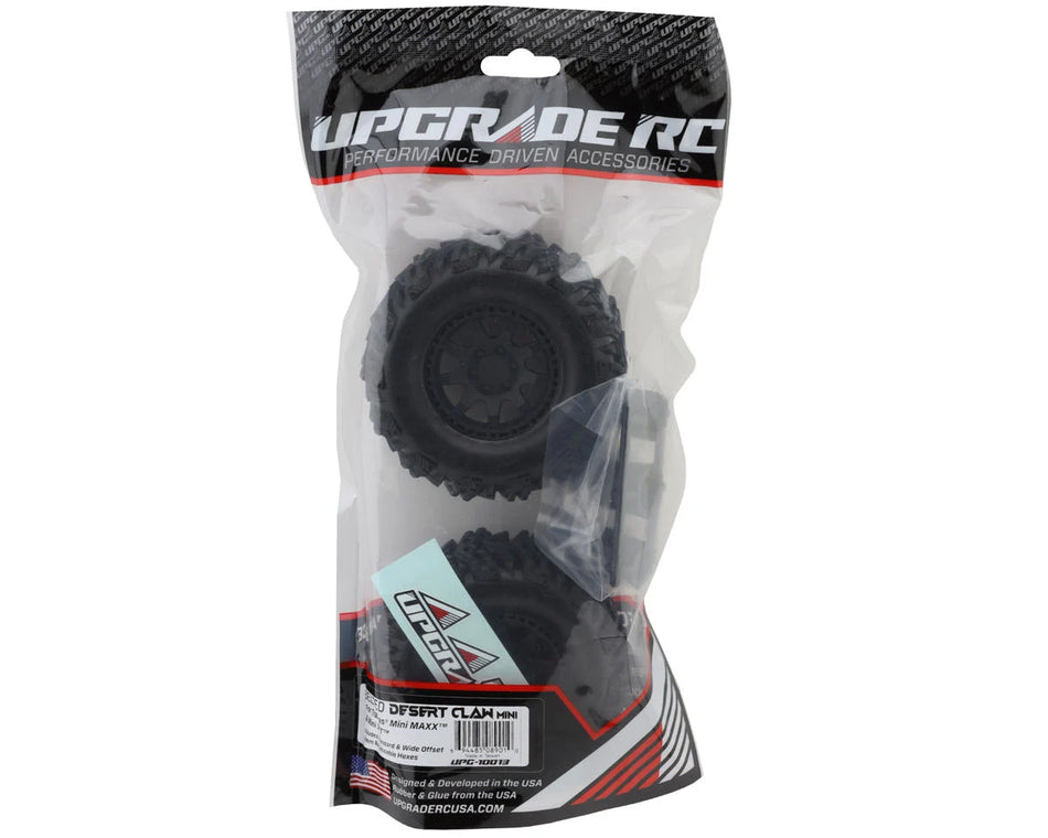 UpGrade RC Dirt Claw 2.2" Pre-Mounted BELTED Tires for Mini Maxx®/XRT® & Mini Kraton®