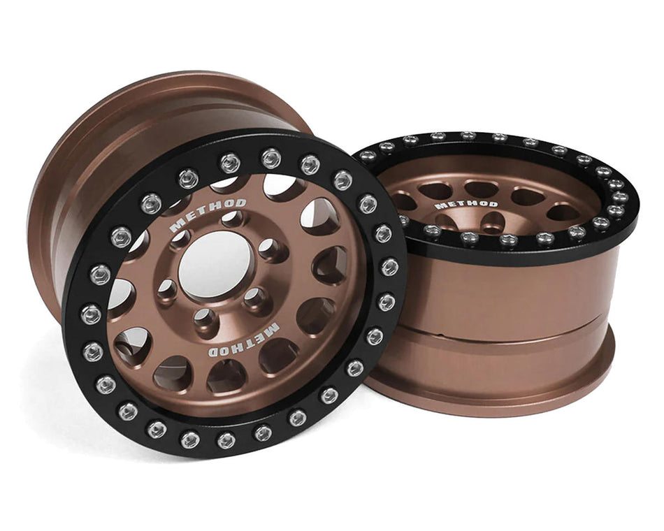 Vanquish Products VPS07920 1.9" Method 105 CNC Aluminum Beadlock Wheels Bronze (2)