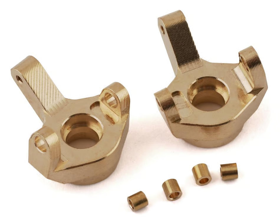 Yeah Racing YEA-AXSC-026 SCX24 Brass Front Steering Knuckles (2) — 7g