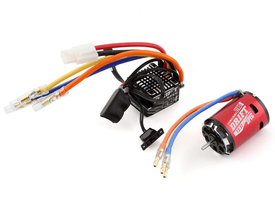 Yokomo BL-RS4 Drift Spec Sensored Brushless ESC/Zero S Drift Spec Motor Combo (13.5T) (Red)