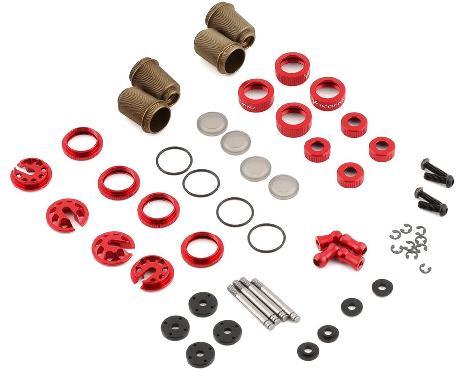 Yokomo YOKY2-SBBSRA Aluminum SLF Big Bore Kashima Coated Drift Shocks Set (Red)