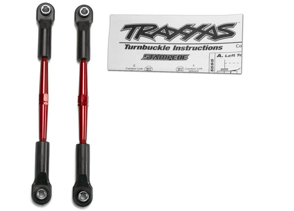 2336X Turnbuckles, aluminum (red-anodized), toe links, 61mm (2)