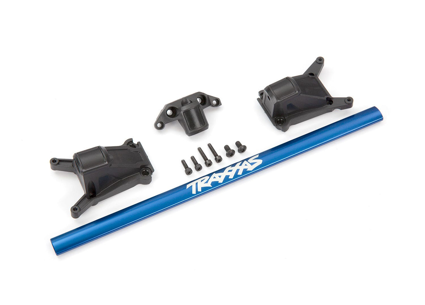 6730X Chassis brace kit, blue (fits Rustler® 4X4 or Slash 4X4)