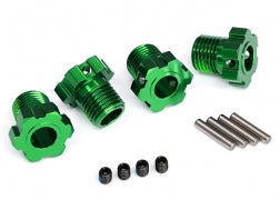 8654G Wheel hubs, splined, 17mm Green