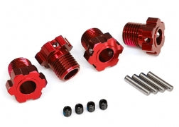 8654R Wheel hubs, splined, 17mm (red