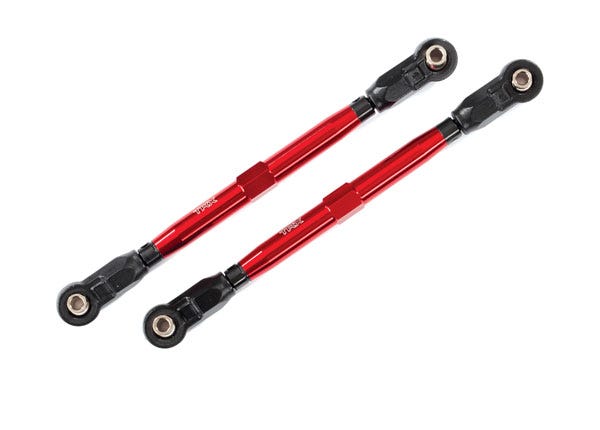 8997R Toe links, front Red (TUBES red-anodized, 6061-T6 aluminum) Maxx
