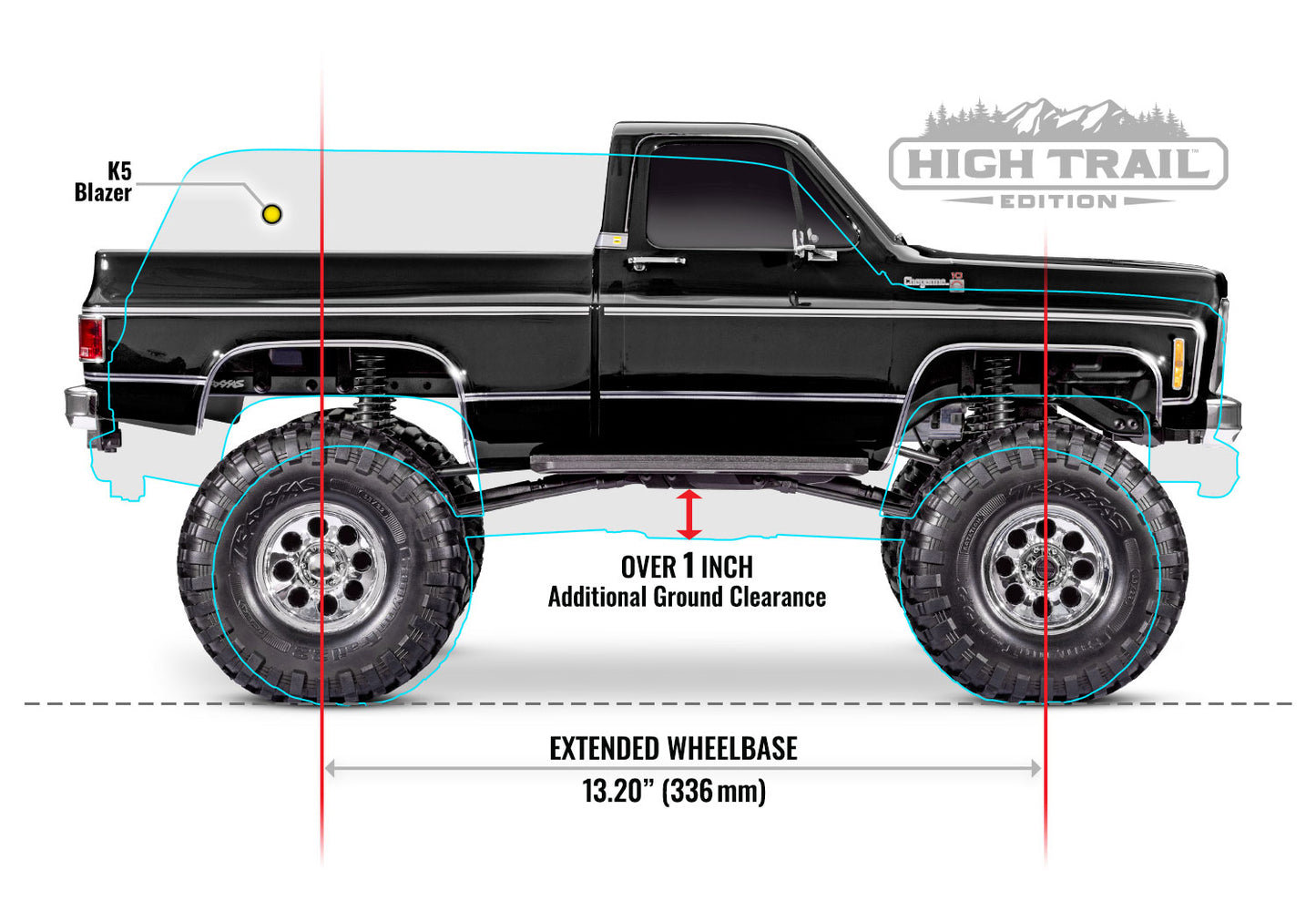 92056-4 TRX-4 RTR Chevrolet K10 Cheyenne High Trail Edition Black Trail Crawler