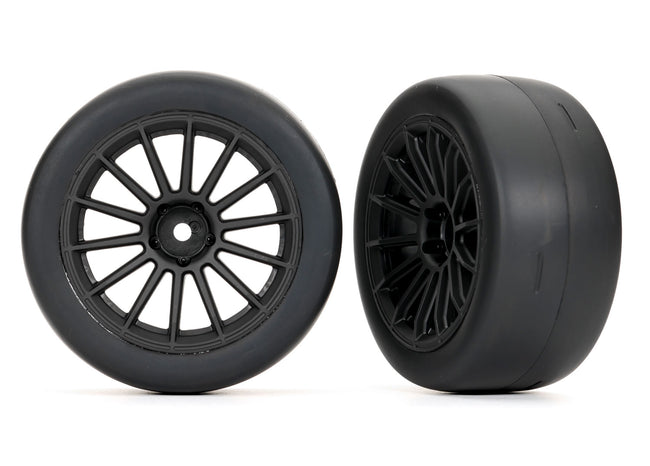 9374 Tires and wheels, assembled, glued (multi-spoke black wheels, 2.0"