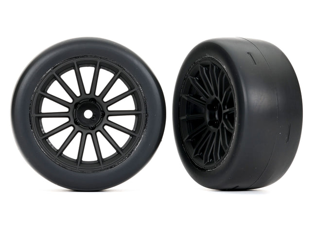 9375 Tires and wheels, multi-spoke black wheels, 2.0" ultra-wide slick rear
